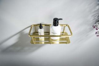 Полка для душа Aquatek AQ4936BG шлифованное золото